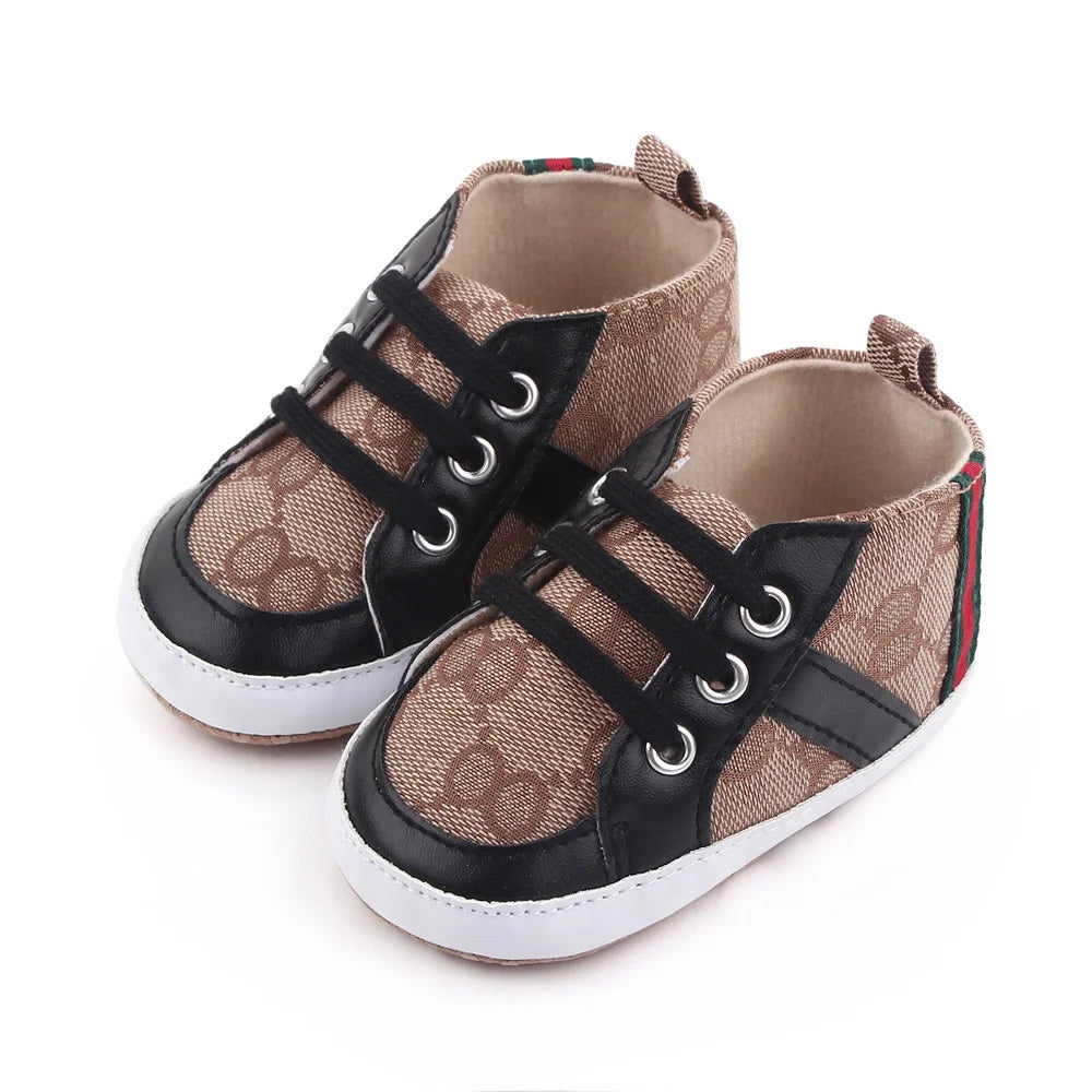 Newborn Baby Boy Shoes Casual High Top Non-Slip Sneakers