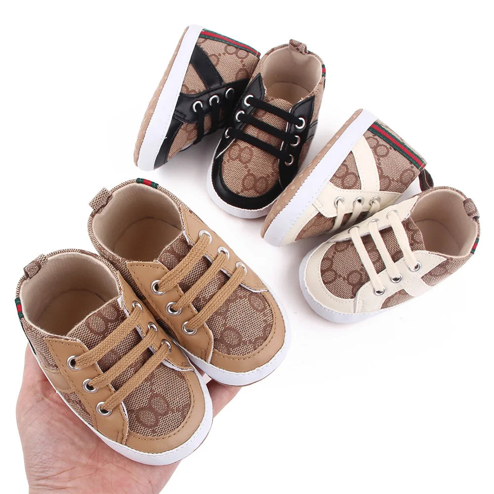 Newborn Baby Boy Shoes Casual High Top Non-Slip Sneakers